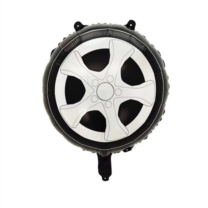 Balon Foil F1 Race Car / Formula 1 Racing Car / Speedy Race Car / Helmet / Checkered / Stripe/ Hot Wheel Tire