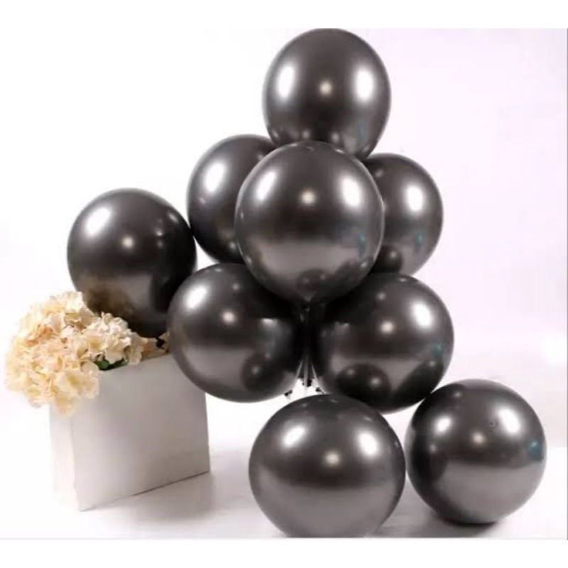 Balon Latex Chrome 10 inch isi 50 Pcs / Pack Grosir