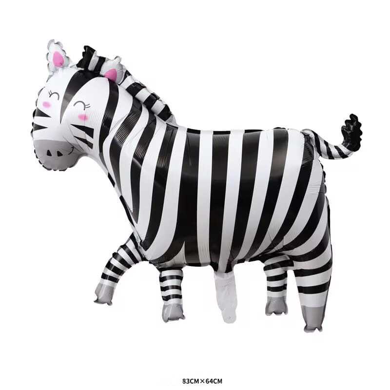 Balon Foil Animal / Hewan Leopard Smile, Elephant Smile, Zebra Smile, Monkey Smile Jumbo