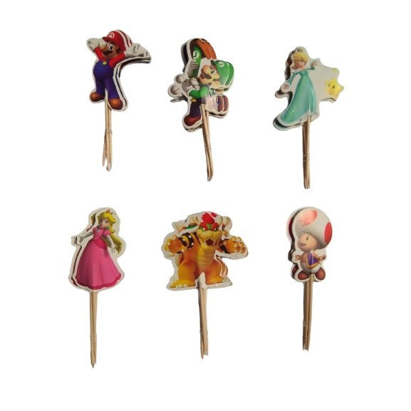 1 Pack isi 24 pcs Cake Topper / Hiasan Kue Karakter /Kartun