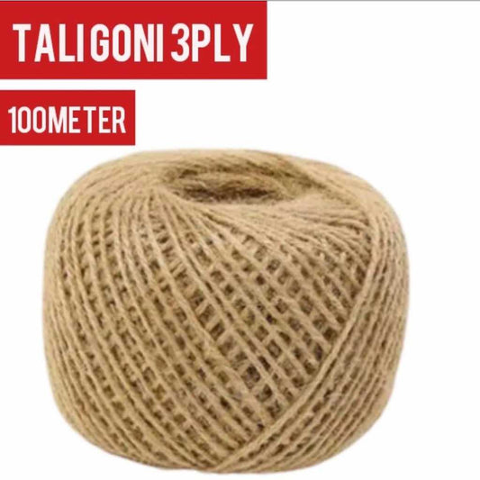 1 Roll 100 meter Hemp Rope 3 Ply Tebal 3 mm / Tali Rami / Tali Goni / Jute Rope