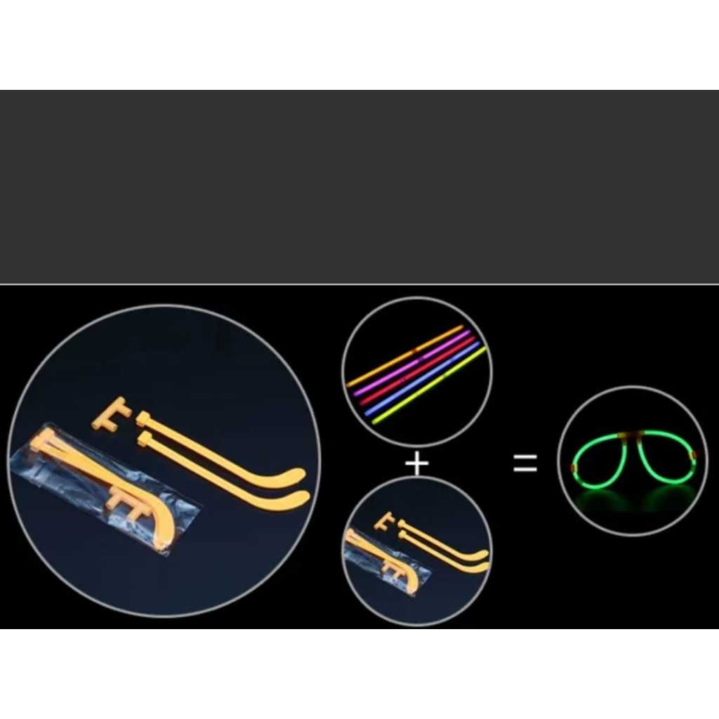 Bando DIY / Kacamata DIY / Handheld Glow in the dark / Glow Stick Headband Stik Fosfor