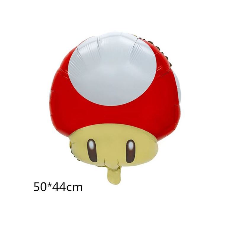 Balon Foil Bulat Super Mario /  Mario Double Side Size 45 cm