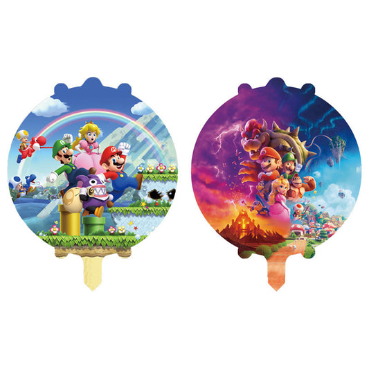 Balon Foil Bulat Super Mario New Double Side 45 cm