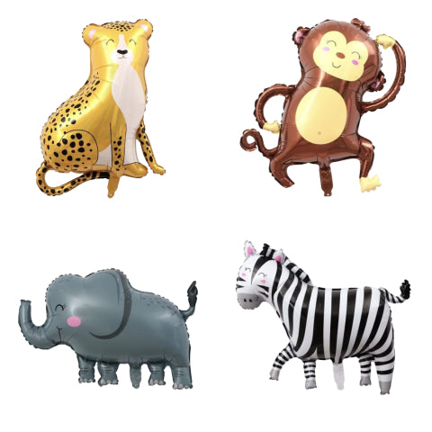 Balon Foil Animal / Hewan Leopard Smile, Elephant Smile, Zebra Smile, Monkey Smile Jumbo