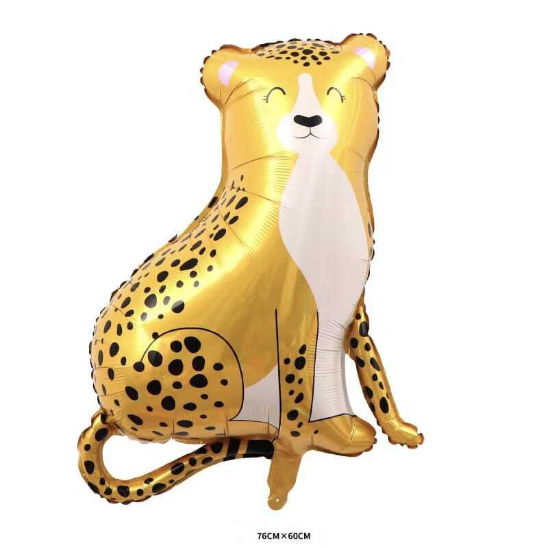 Balon Foil Animal / Hewan Leopard Smile, Elephant Smile, Zebra Smile, Monkey Smile Jumbo