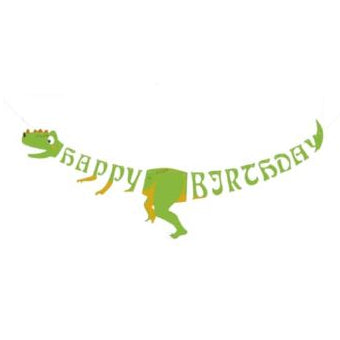 Bunting Banner Happy Birthday Dinosaurus / Dino / Dinosaur