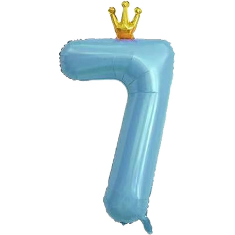 Balon Foil Angka Crown Jumbo Size 100 cm