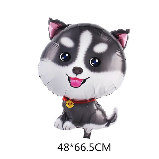 Balon Foil Cute Cartoon Huskey Dog Size 48 cm