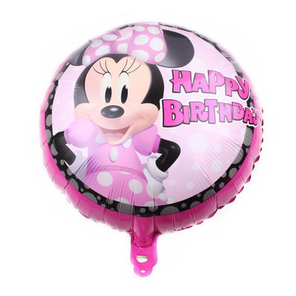 Balon Foil Bulat Love/Hati Mickey Minnie Mouse Size 45 cm