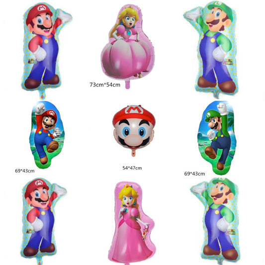 Balon Foil Super Mario Bros dan Luigi Bros Jumbo