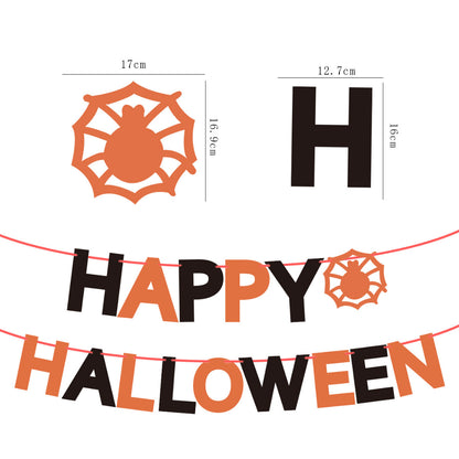 Bunting Flags / Banner Happy Halloween Model Huruf