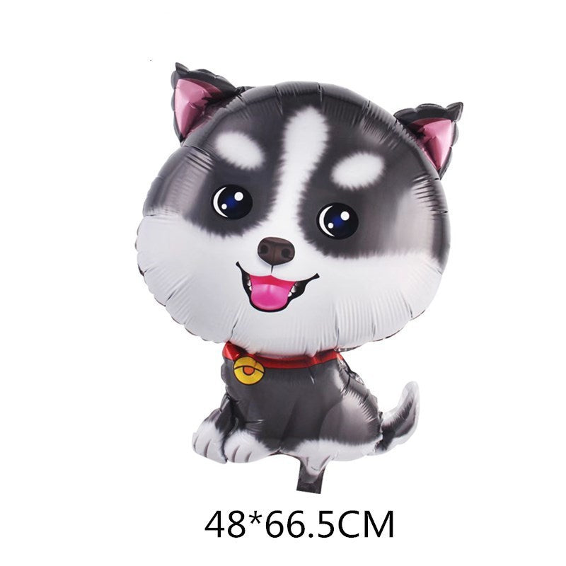 Balon Foil Cute Cartoon Huskey Dog Size 48 cm