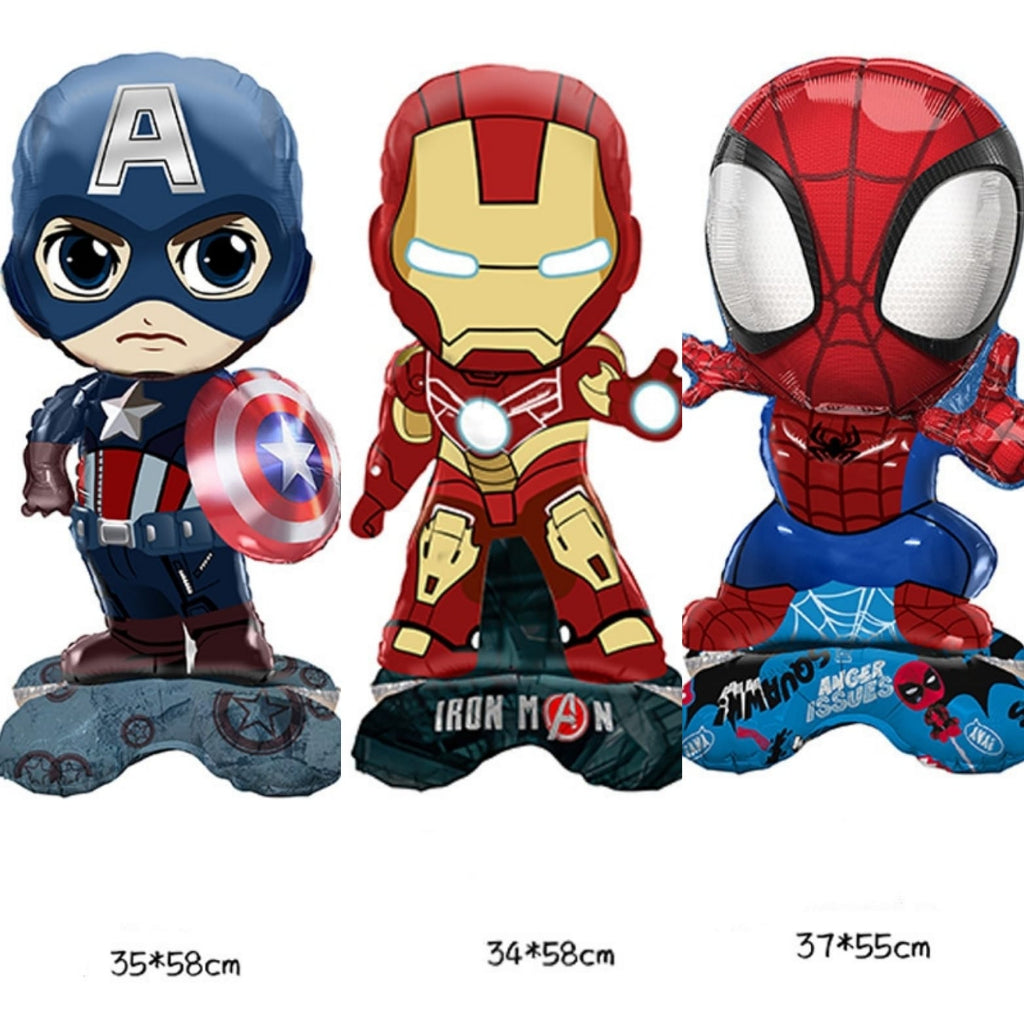 Balon Foil Standing Captain America, Standing Iron Man, Standing Spiderman