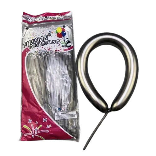 Balon Latex Twist Chrome / Balon Panjang / Pentil / Cacing Chrome