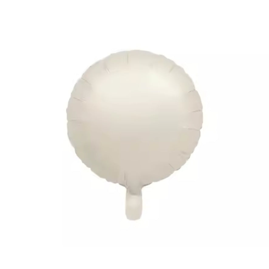 Balon Foil Hati/Love, Star/Bintang, Round/Bulat Satin Matte Size 45 cm Warna Caramel, Cream, Coffee