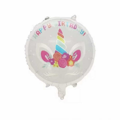 Balon Foil Bulat Unicorn Eyelash Size 45 cm