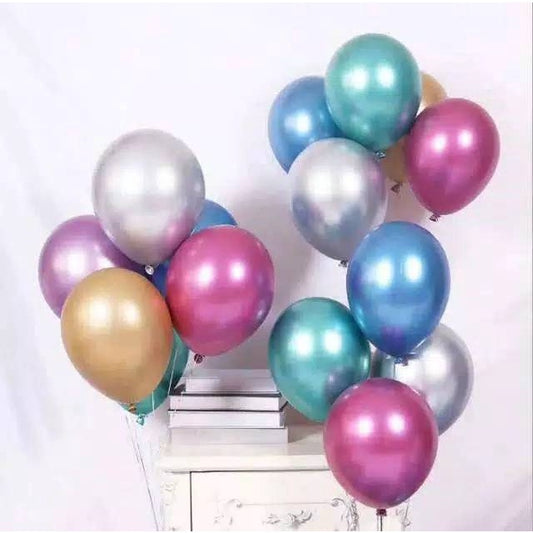 Balon Latex Chrome 10 inch isi 50 Pcs / Pack Grosir