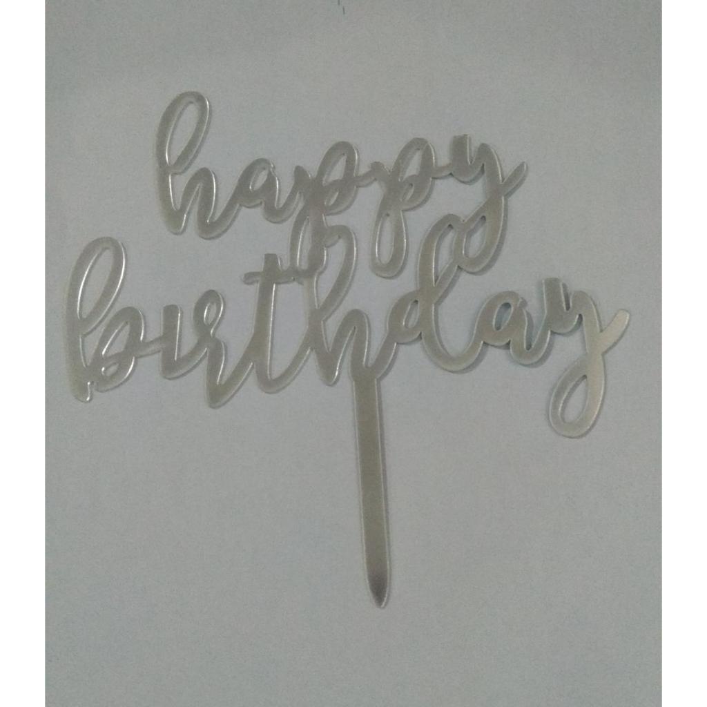 Cake Topper Acrylic / Topper Kue Akrilik Happy Valentine Day / Happy Birthday / HBD