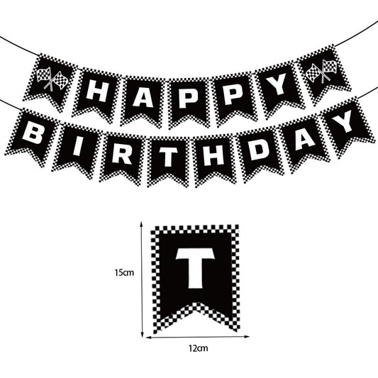 Bunting Flags / Banner Happy Birthday HBD Racing