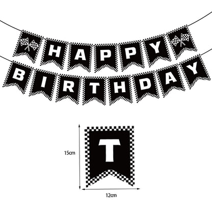 Bunting Flags / Banner Happy Birthday HBD Racing
