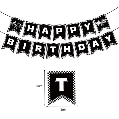 Bunting Flags / Banner Happy Birthday HBD Racing