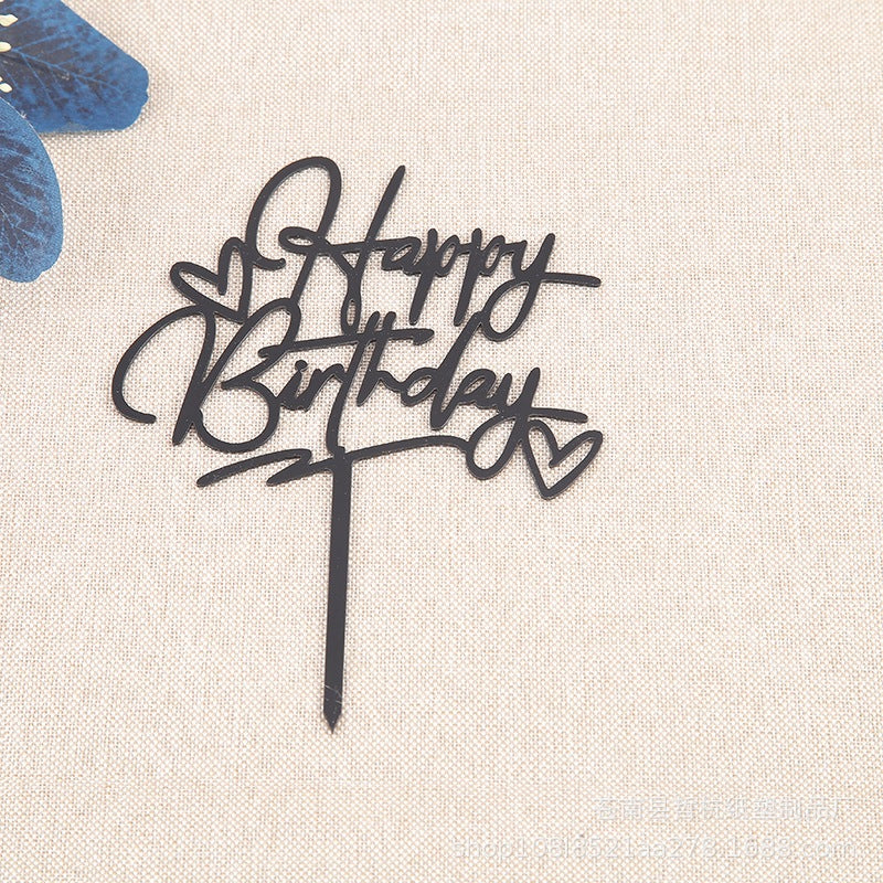 Cake Topper Acrylic / Topper Kue Akrilik Happy Valentine Day / Happy Birthday / HBD