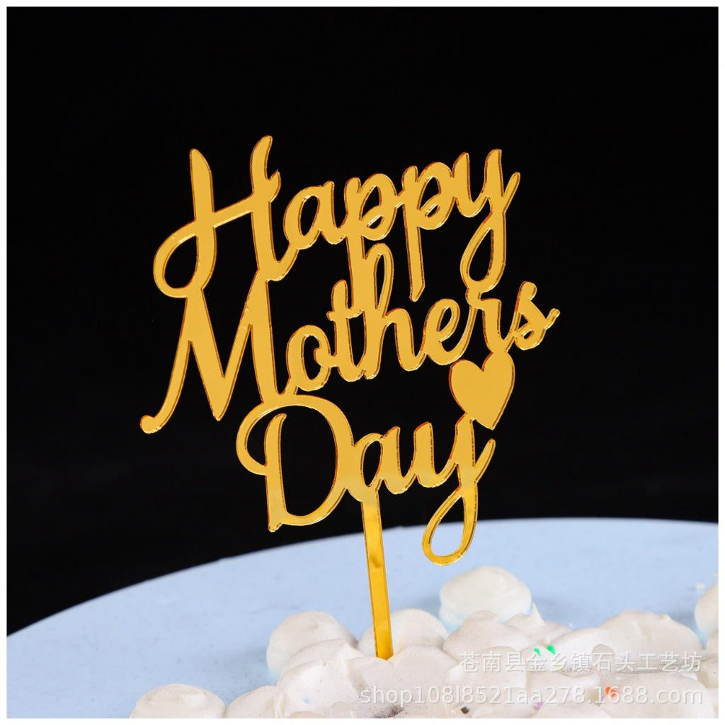 Cake Topper Acrylic / Topper Kue Akrilik Happy Birthday / Mother Day / Valentine Day/ Anniversary