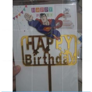 Cake Topper Acrylic / Akrilik Happy Birthday One & Unicorn/ Ariel Mermaid /Captain America / Rainbow