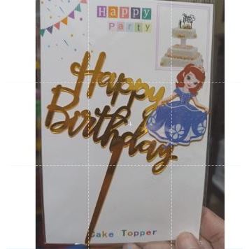 Cake Topper Acrylic / Akrilik Happy Birthday One & Unicorn/ Ariel Mermaid /Captain America / Rainbow