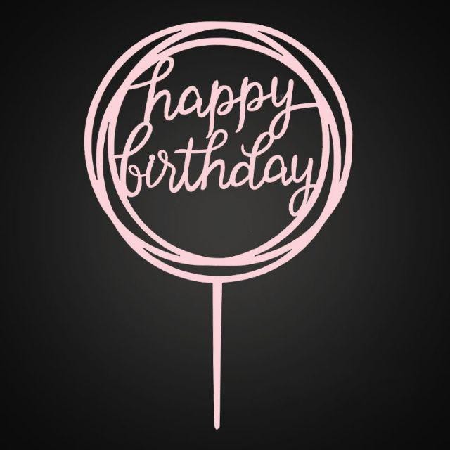 Cake Topper Acrylic / Topper Kue Akrilik Happy Valentine Day / Happy Birthday / HBD