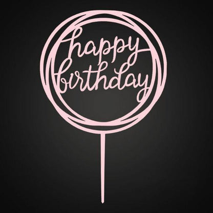 Cake Topper Acrylic / Topper Kue Akrilik Happy Valentine Day / Happy Birthday / HBD