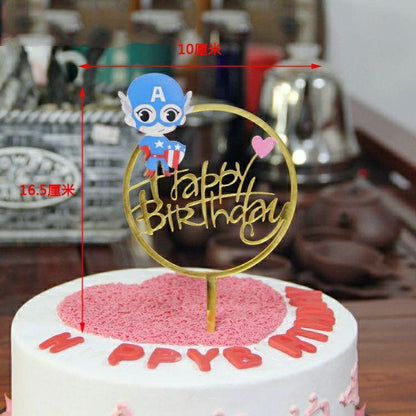 Cake Topper Acrylic / Akrilik Happy Birthday Ariel The Mermaid