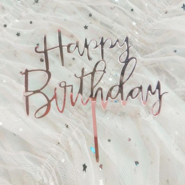 Cake Topper Acrylic / Topper Kue Akrilik Happy Valentine Day / Happy Birthday / HBD
