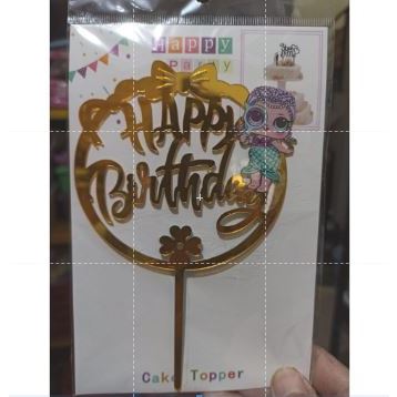 Cake Topper Acrylic / Akrilik Happy Birthday One & Unicorn/ Ariel Mermaid /Captain America / Rainbow