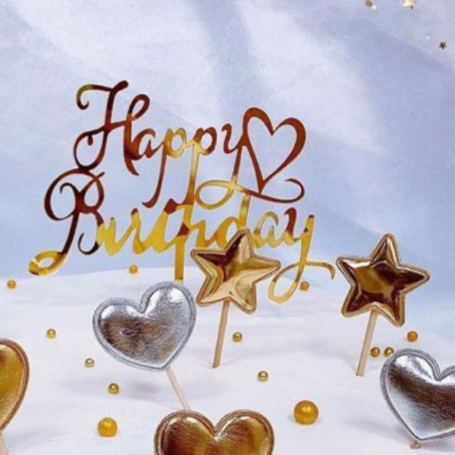 Cake Topper Acrylic / Topper Kue Akrilik Happy Valentine Day / Happy Birthday / HBD