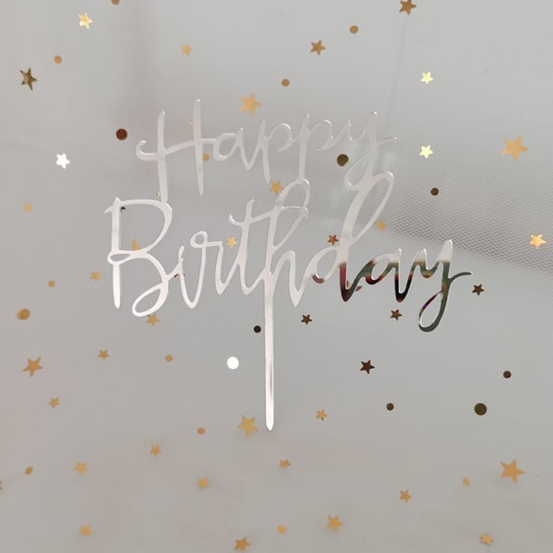 Cake Topper Acrylic / Topper Kue Akrilik Happy Birthday / Mother Day / Valentine Day/ Anniversary