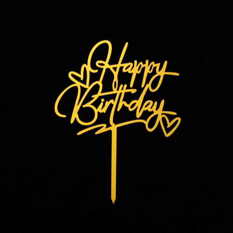 Cake Topper Acrylic / Topper Kue Akrilik Happy Valentine Day / Happy Birthday / HBD