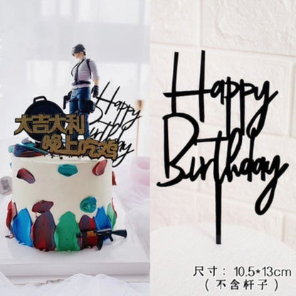 Cake Topper Acrylic / Topper Kue Akrilik Happy Valentine Day / Happy Birthday / HBD