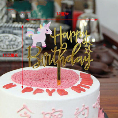 Cake Topper Acrylic / Akrilik Happy Birthday Ariel The Mermaid