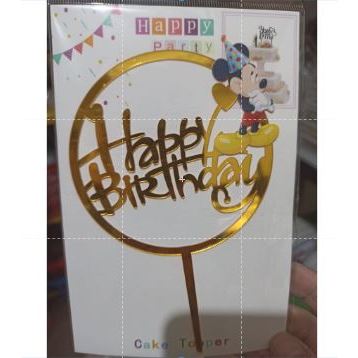 Cake Topper Acrylic / Akrilik Happy Birthday One & Unicorn/ Ariel Mermaid /Captain America / Rainbow