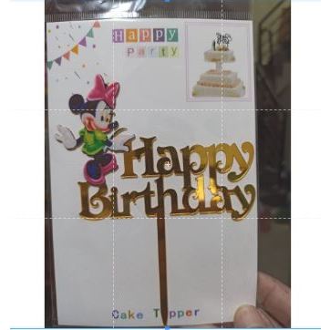 Cake Topper Acrylic / Akrilik Happy Birthday One & Unicorn/ Ariel Mermaid /Captain America / Rainbow
