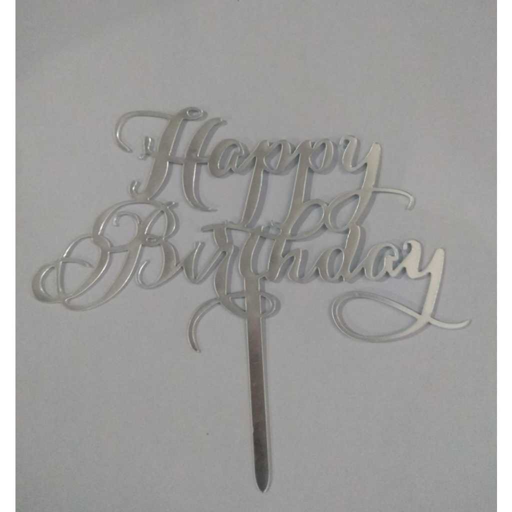 Cake Topper Acrylic / Topper Kue Akrilik Happy Valentine Day / Happy Birthday / HBD