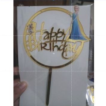 Cake Topper Acrylic / Akrilik Happy Birthday One & Unicorn/ Ariel Mermaid /Captain America / Rainbow