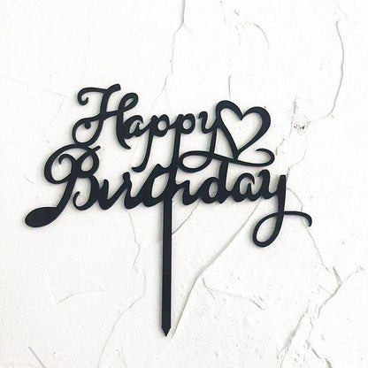 Cake Topper Acrylic / Topper Kue Akrilik Happy Valentine Day / Happy Birthday / HBD