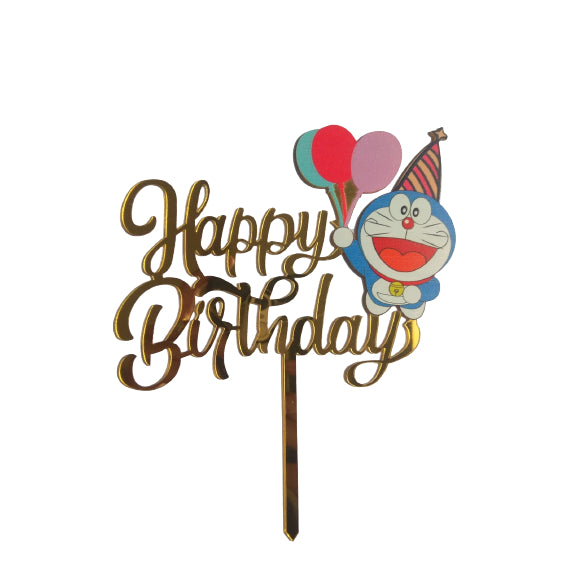 Cake Topper Acrylic / Akrilik Happy Birthday One & Unicorn/ Ariel Mermaid /Captain America / Rainbow