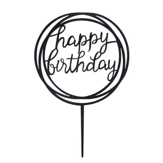 Cake Topper Acrylic / Topper Kue Akrilik Happy Birthday / Mother Day / Valentine Day/ Anniversary