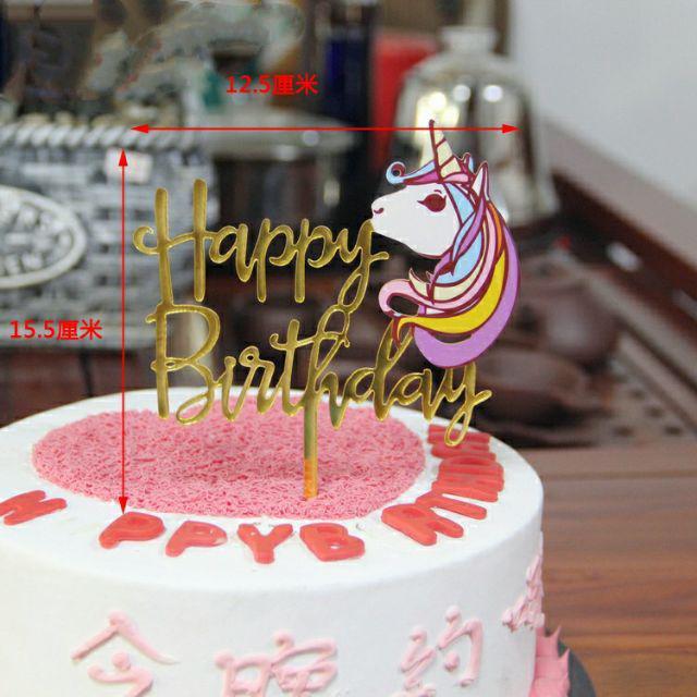 Cake Topper Acrylic / Akrilik Happy Birthday Ariel The Mermaid