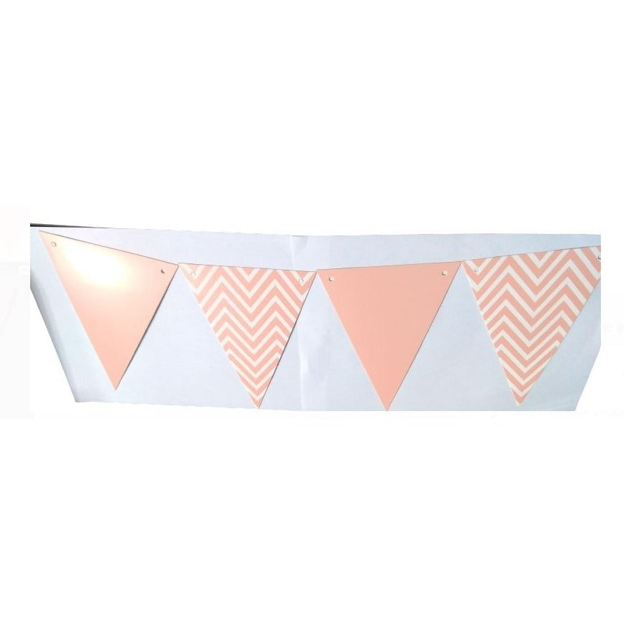 Bunting Flag / Banner Segitiga Metalik Chevron / Zigzag