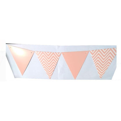 Bunting Flag / Banner Segitiga Metalik Chevron / Zigzag
